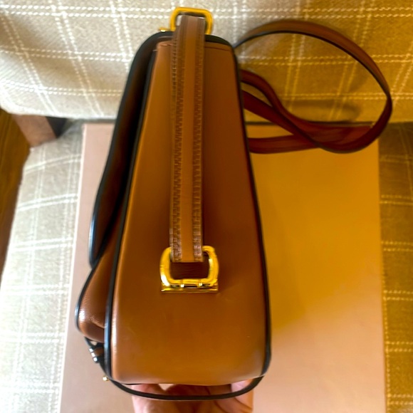 EUC Miu Miu calfakin saddle bag brown - Picture 7 of 13